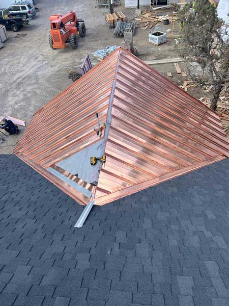 Copper Metal Roofing Installation